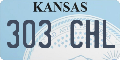KS license plate 303CHL