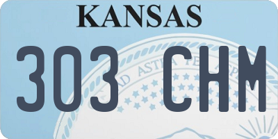 KS license plate 303CHM