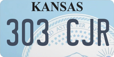 KS license plate 303CJR