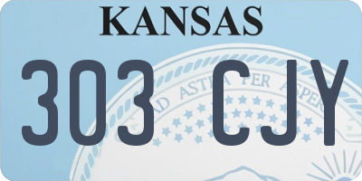 KS license plate 303CJY