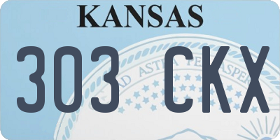 KS license plate 303CKX