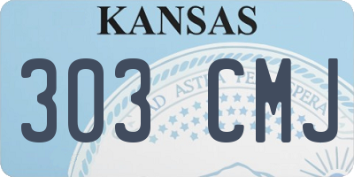 KS license plate 303CMJ