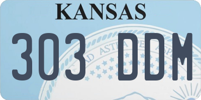 KS license plate 303DDM