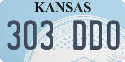 KS license plate 303DDO