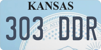KS license plate 303DDR