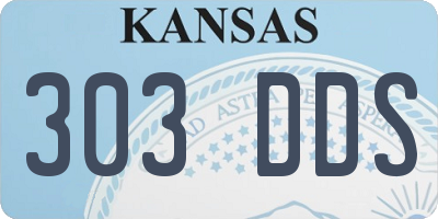 KS license plate 303DDS