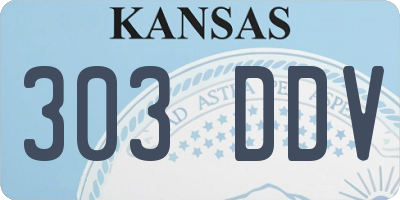 KS license plate 303DDV