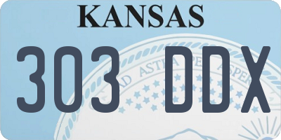 KS license plate 303DDX