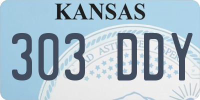 KS license plate 303DDY