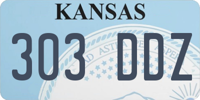 KS license plate 303DDZ