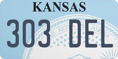 KS license plate 303DEL