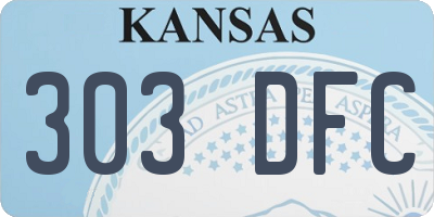 KS license plate 303DFC