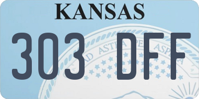 KS license plate 303DFF