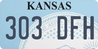 KS license plate 303DFH
