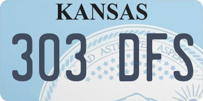 KS license plate 303DFS