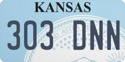 KS license plate 303DNN