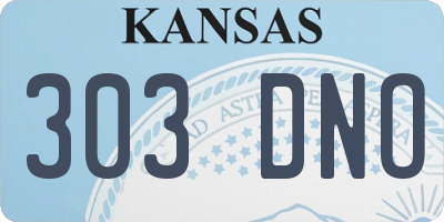 KS license plate 303DNO