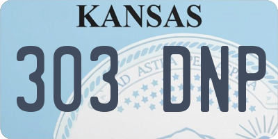 KS license plate 303DNP