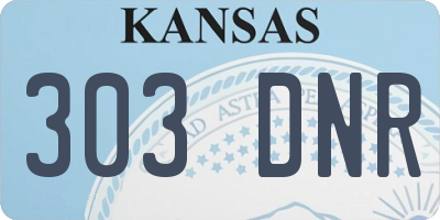 KS license plate 303DNR