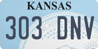 KS license plate 303DNV
