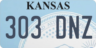 KS license plate 303DNZ