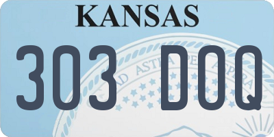 KS license plate 303DOQ