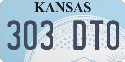 KS license plate 303DTO