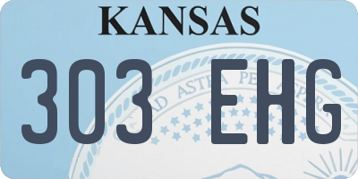 KS license plate 303EHG