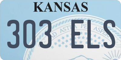KS license plate 303ELS