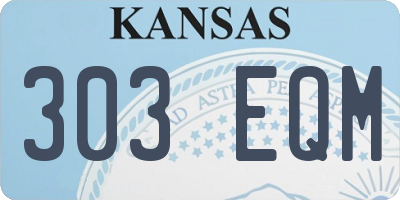 KS license plate 303EQM