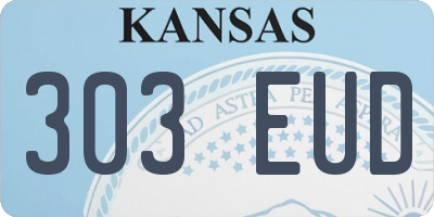 KS license plate 303EUD