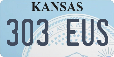 KS license plate 303EUS
