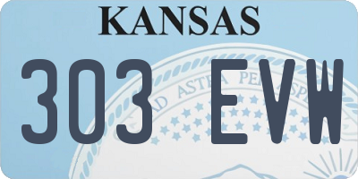 KS license plate 303EVW