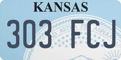 KS license plate 303FCJ