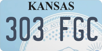 KS license plate 303FGC