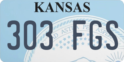 KS license plate 303FGS