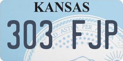 KS license plate 303FJP