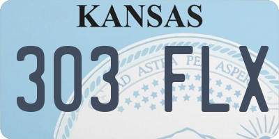 KS license plate 303FLX