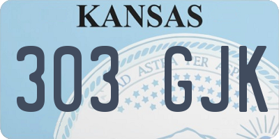 KS license plate 303GJK