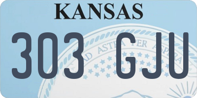 KS license plate 303GJU