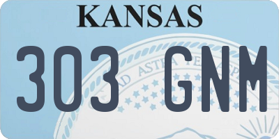 KS license plate 303GNM