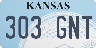 KS license plate 303GNT