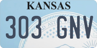 KS license plate 303GNV