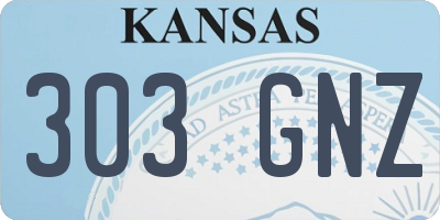 KS license plate 303GNZ