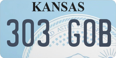 KS license plate 303GOB