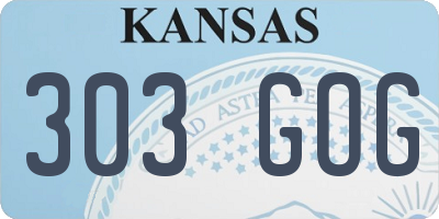 KS license plate 303GOG