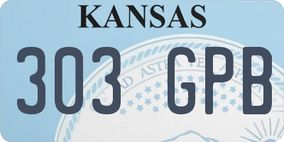KS license plate 303GPB
