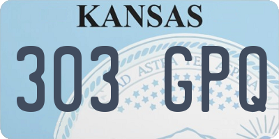 KS license plate 303GPQ