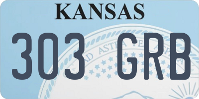 KS license plate 303GRB