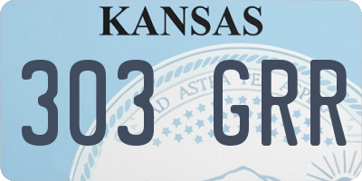 KS license plate 303GRR